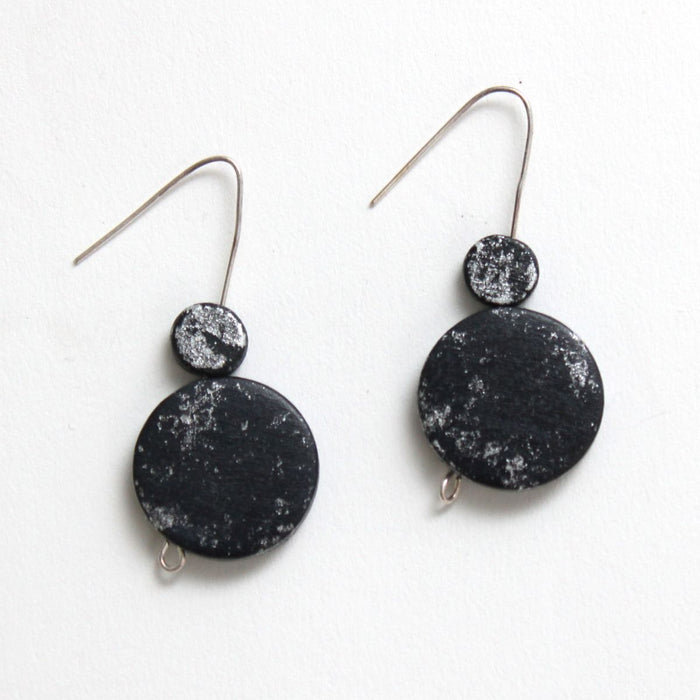 Silver Speckled Calla Earring - Sylca Designs - Chunky Jewelry
