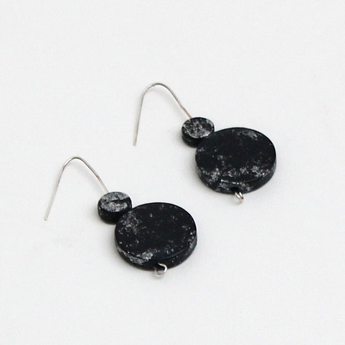 Silver Speckled Calla Earring - Sylca Designs - Chunky Jewelry