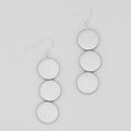 Silver Triple Bead Kira Earring - Sylca Designs - Chunky Jewelry