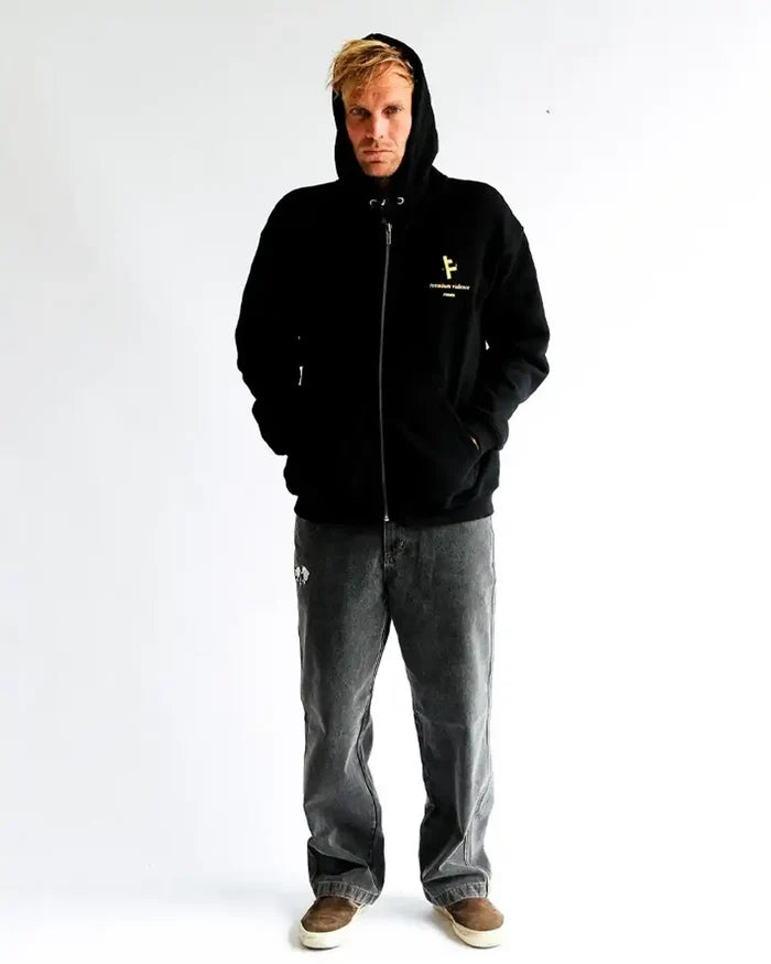 Slant F Zt Zip Hoodie - Black