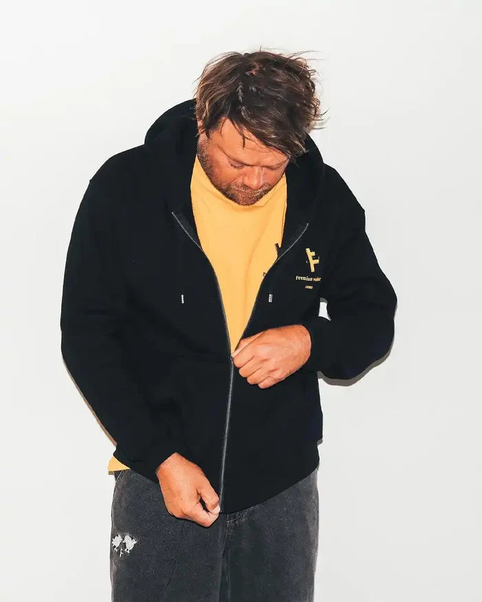 Slant F Zt Zip Hoodie - Black