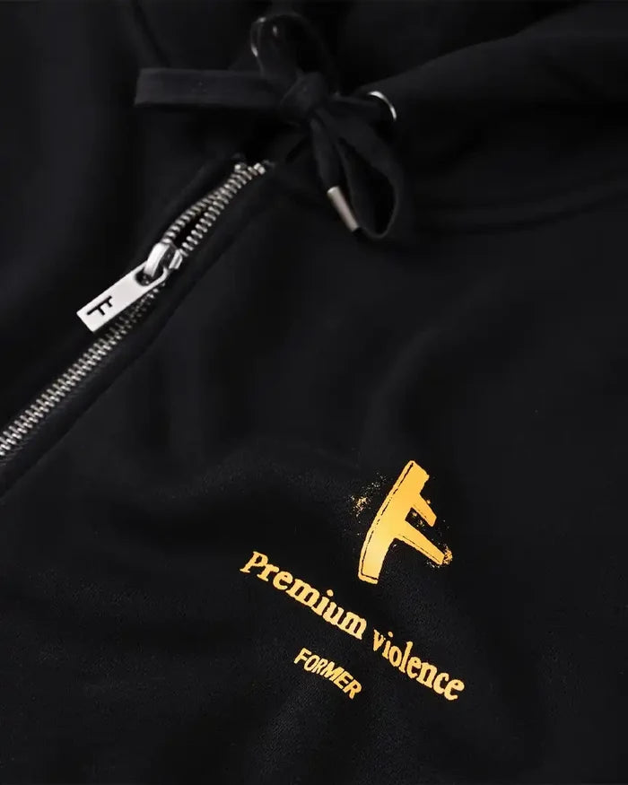 Slant F Zt Zip Hoodie - Black