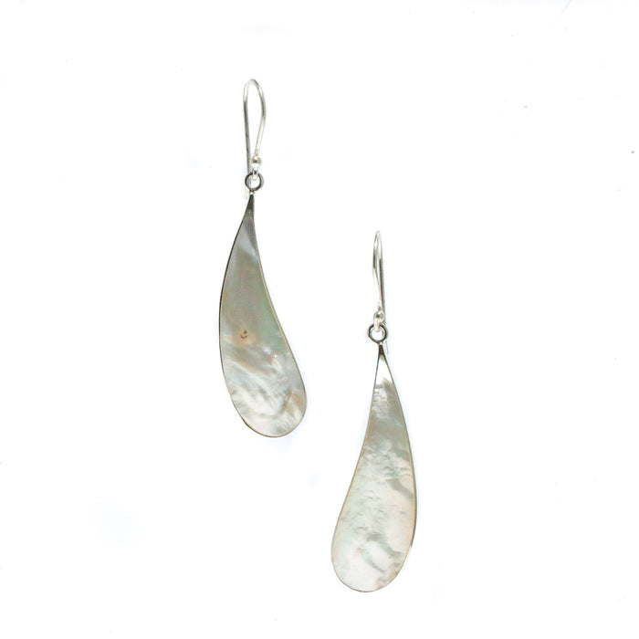 mother of pearl shell hook earrings