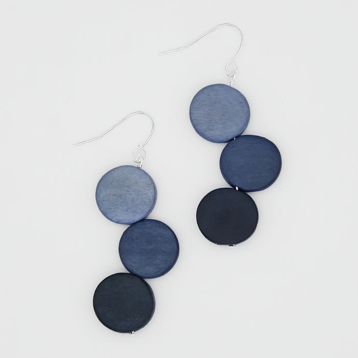 Smoke Triple Stacked Earring - Sylca Designs - Chunky Jewelry