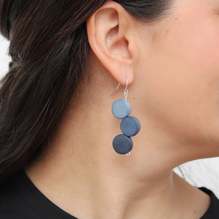 Smoke Triple Stacked Earring - Sylca Designs - Chunky Jewelry