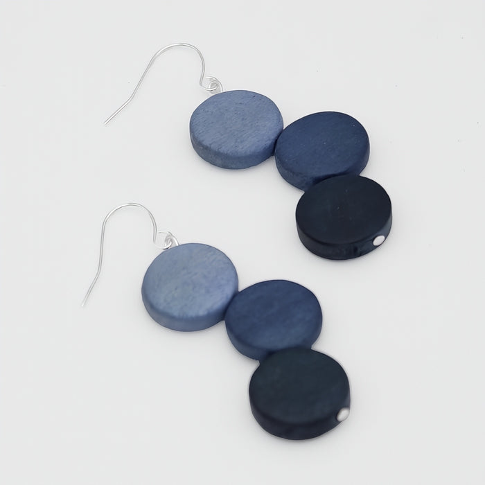 Smoke Triple Stacked Earring - Sylca Designs - Chunky Jewelry