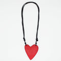 Solid Red Anastasia Heart Pendant - Sylca Designs - Chunky Jewelry