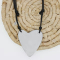 Solid White Anastasia Heart Pendant - Sylca Designs - Chunky Jewelry
