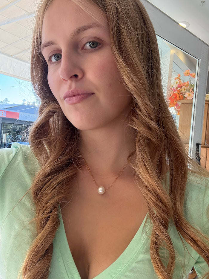 Sophie Pearl Necklace Gold Vermeil | Freshwater Pearl Necklace Australia