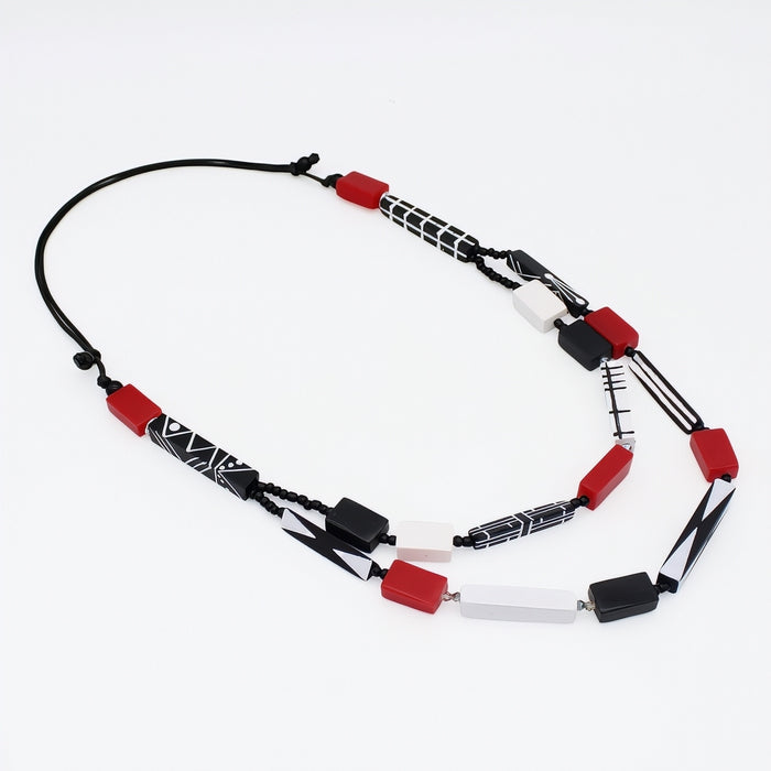 Soran Red Mixed Bead Necklace