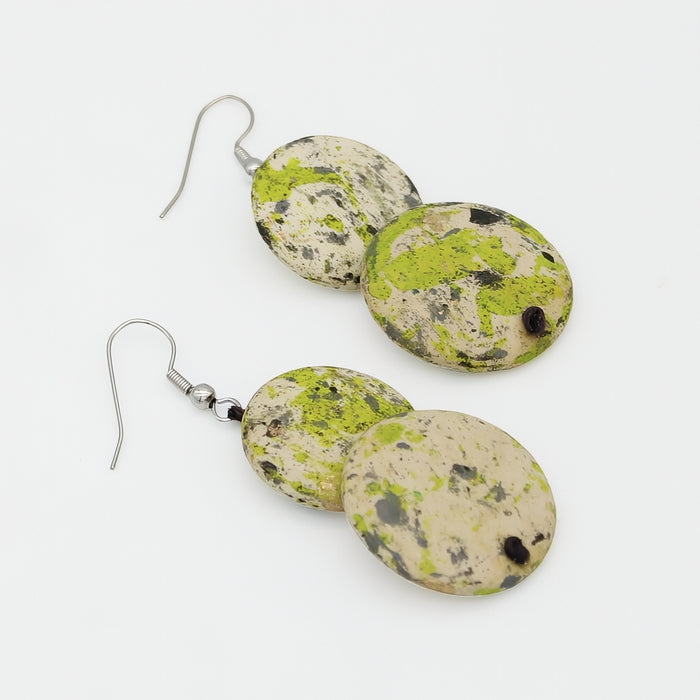 Speckled Green Amelie Earrings