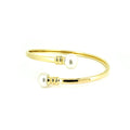 gold spiral cuff with pearl detail