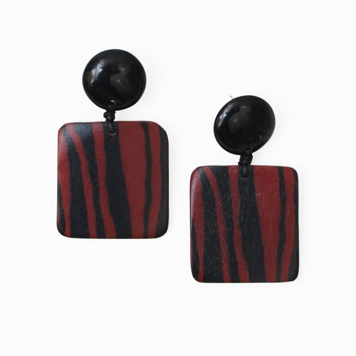 Square Resin Claire Earrings - Sylca Designs - Chunky Jewelry