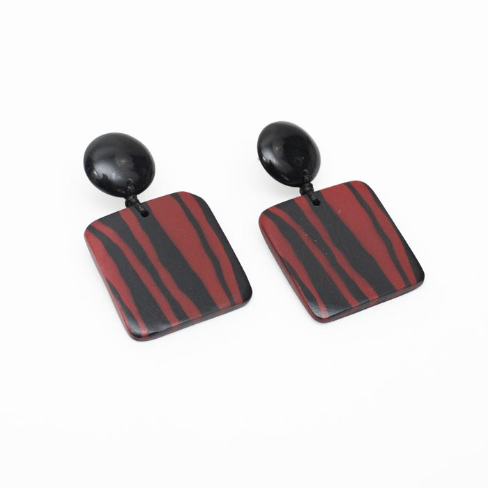 Square Resin Claire Earrings - Sylca Designs - Chunky Jewelry