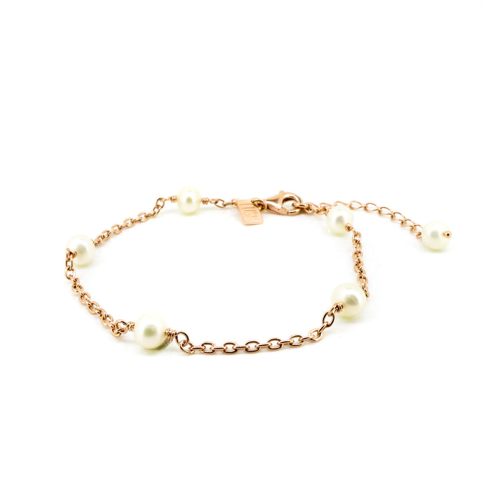 Stardust Pearl Bracelet Rose Gold | Rose Gold Vermeil Dainty Bracelet