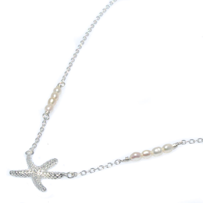 dainty silver starfish pendant