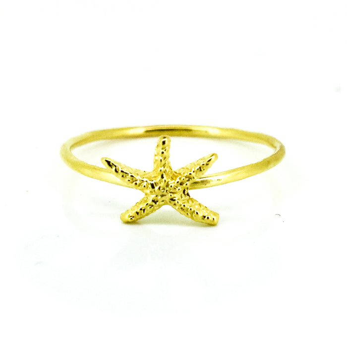 Starfish Ring Gold | Ocean Inspired Gold Vermeil Ring