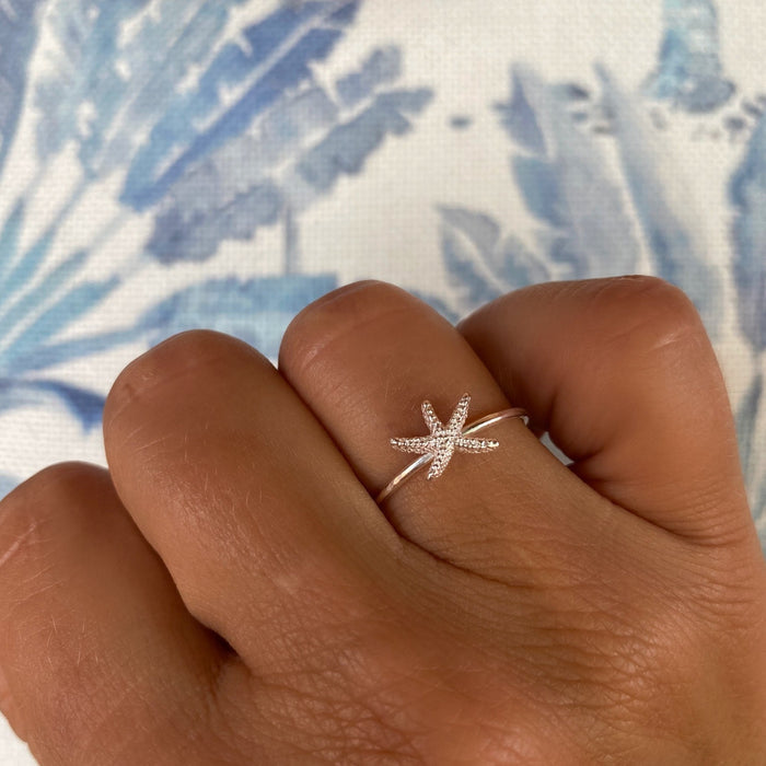 Starfish ring silver
