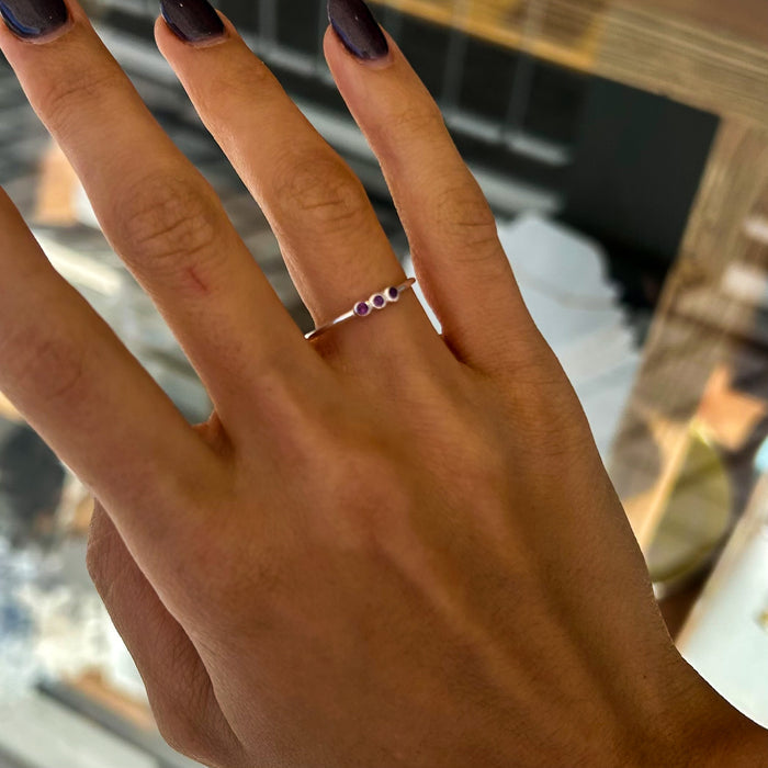 Stars Align Ring in Amethyst