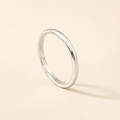 Sterling Silver Anatomic Plain Wedding Band 2mm