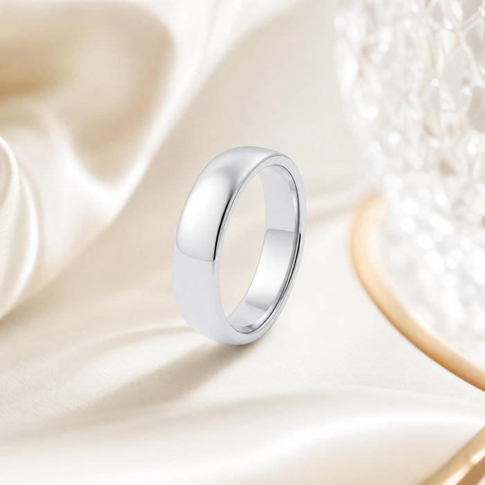 Sterling Silver Classic Dome Wedding Band – 5 mm