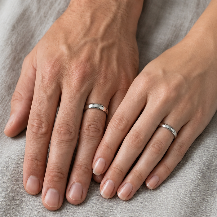 Sterling Silver Classic Dome Wedding Band – 5 mm