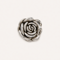 Sterling Silver Electroform Rose Flower Pendant 26mm