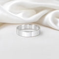 Sterling Silver Flat Wedding Band – 5 mm