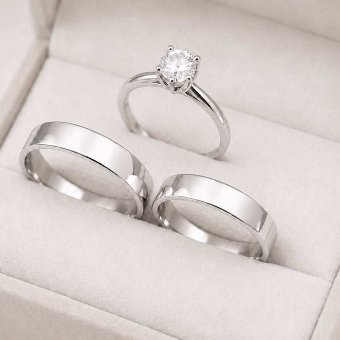 Sterling Silver Flat Wedding Band – 5 mm