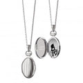 Sterling Silver Petite Pinstripe Locket