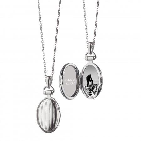 Sterling Silver Petite Pinstripe Locket