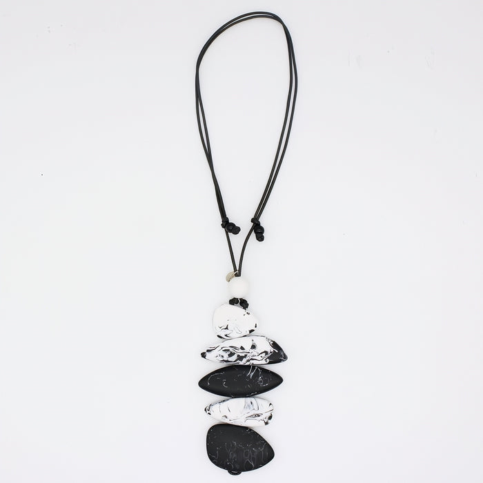StoneStack Statement Pendant Necklace - Sylca Designs - Chunky Jewelry