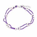 Summer Sun Pearl Adjustable Bracelet Purple