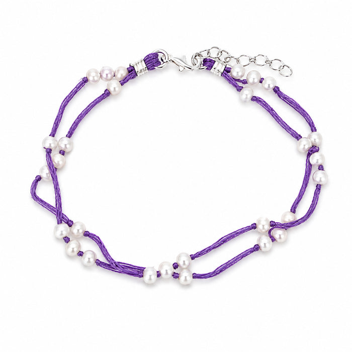 Summer Sun Pearl Adjustable Bracelet Purple