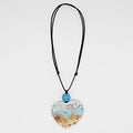 Sunflower Heart Pendant Necklace - Sylca Designs - Chunky Jewelry