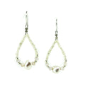 beaded pearl earrings with pink opal