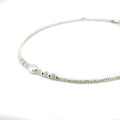 Sunkissed Pink Opal Pearl Necklace Silver featuring pink opal gemstones and genuine freshwater pearls in premium 925 sterling silver.