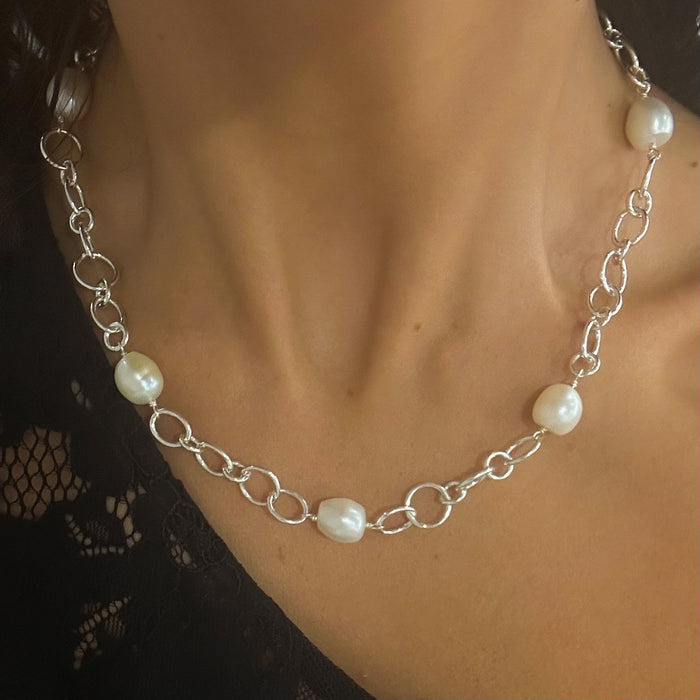 statement necklace with pearls designed in broome