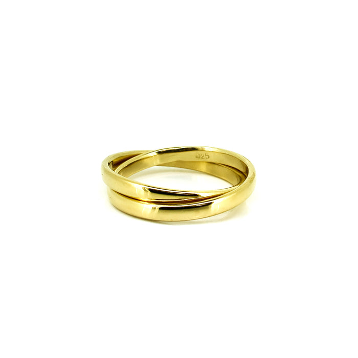 Sunset Circles Ring Gold crafted in gold vermeil over 925 sterling silver