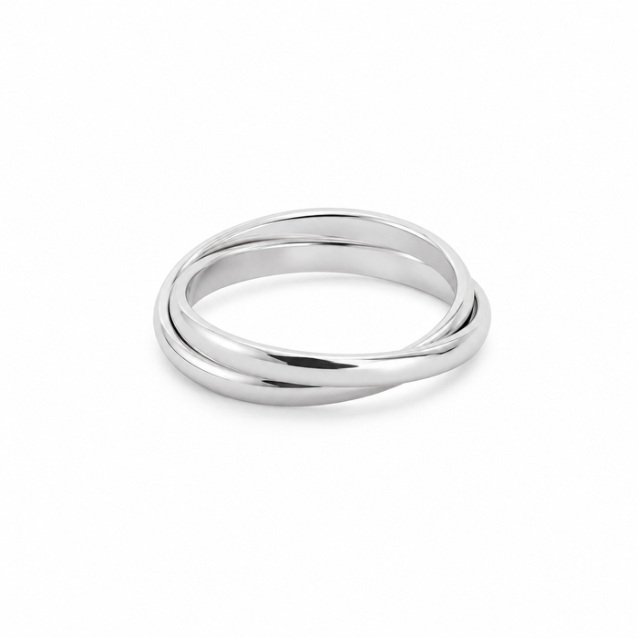 DOUBLE BAND SILVER RING