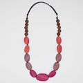 Sunset Rose Bead Necklace - Sylca Designs - Chunky Jewelry