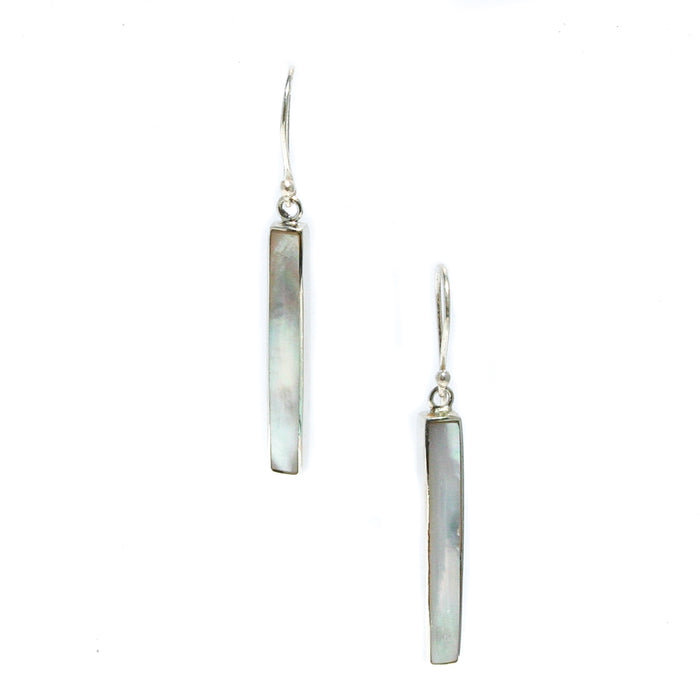 mother of pearl hook earrings