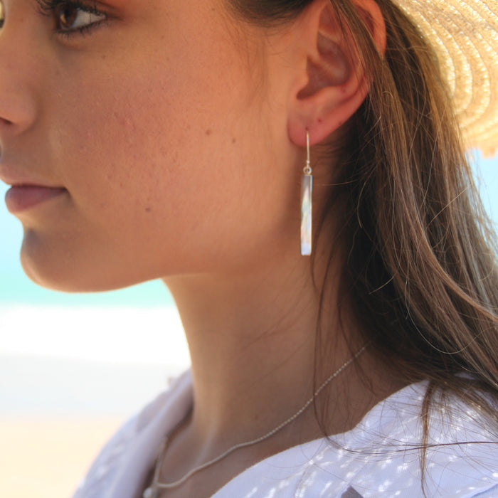 Mother of pearl hook earrings