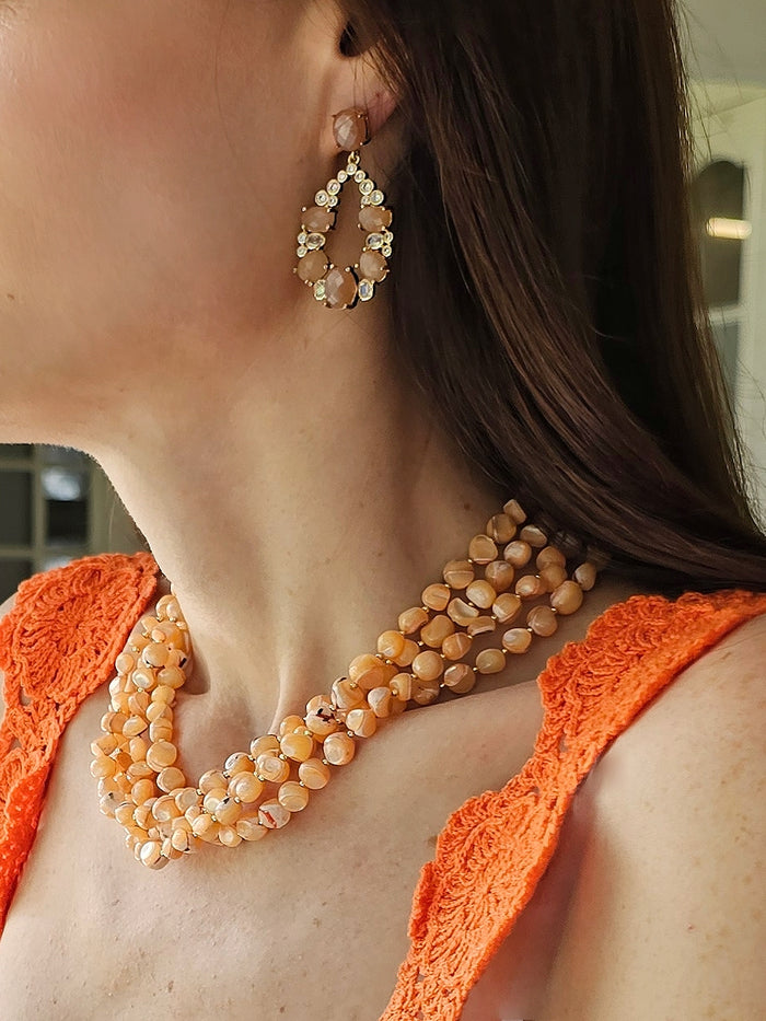 Sunstone Statement Earrings PE033