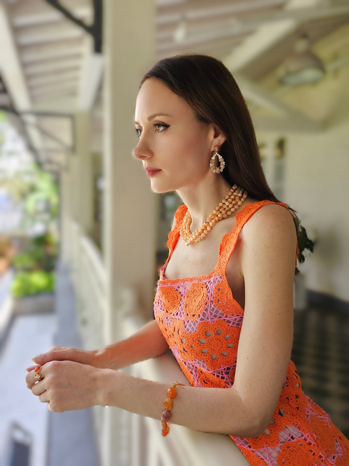Sunstone Statement Earrings PE033