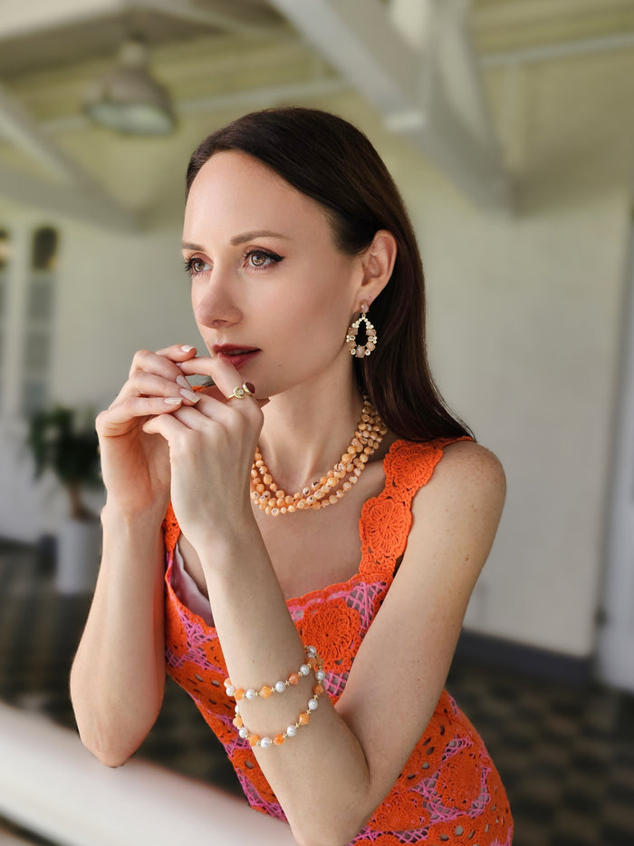 Sunstone Statement Earrings PE033