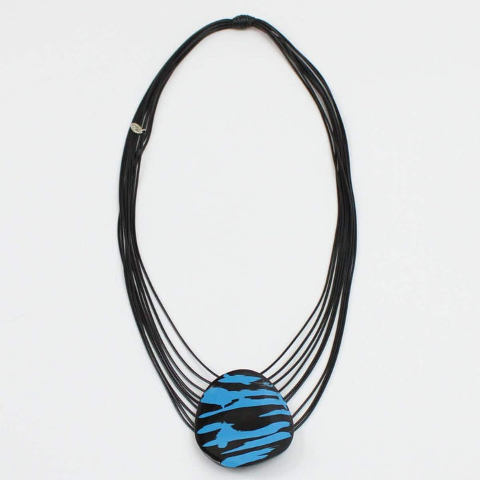 Sydney Pendant Necklace Blue - Sylca Designs - Chunky Jewelry