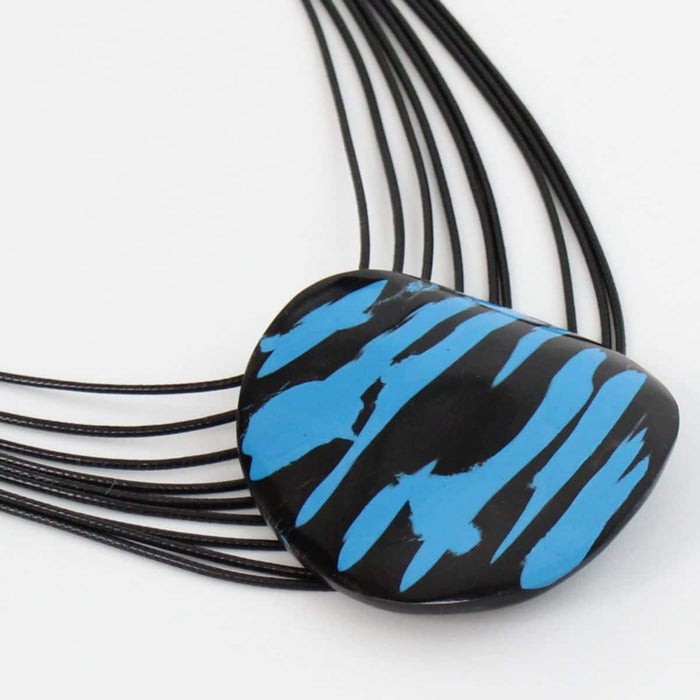 Sydney Pendant Necklace Blue - Sylca Designs - Chunky Jewelry