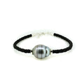 Tahitian South Sea Pearl Bracelet Black Braid