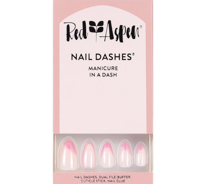 Tallie Makes A Toast ~ Pink Medium Almond ~ SHINY Rose Gold ACCENT